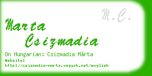 marta csizmadia business card